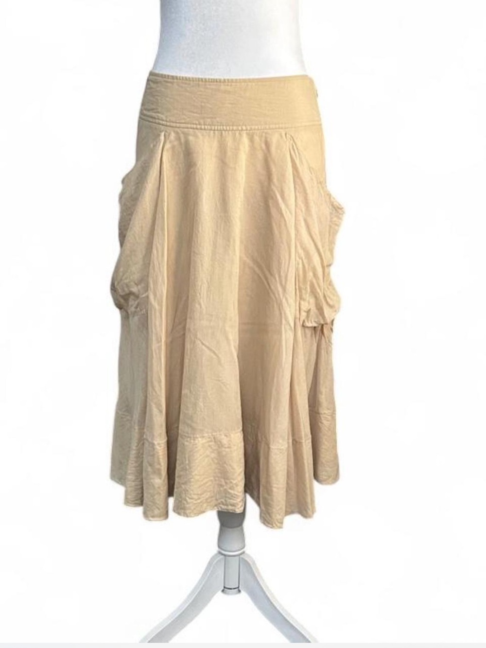 DKNY silk blend tailored tan skirt